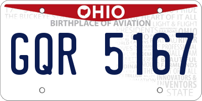 OH license plate GQR5167