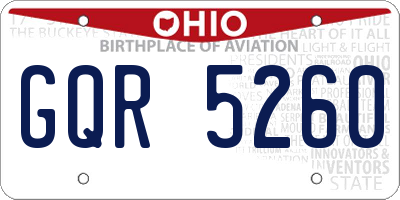 OH license plate GQR5260