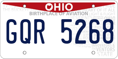 OH license plate GQR5268