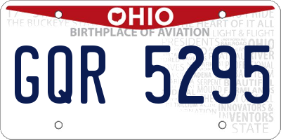 OH license plate GQR5295