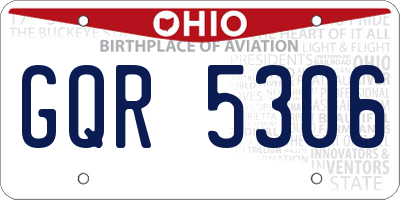 OH license plate GQR5306