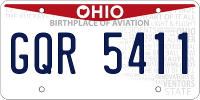 OH license plate GQR5411