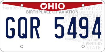 OH license plate GQR5494