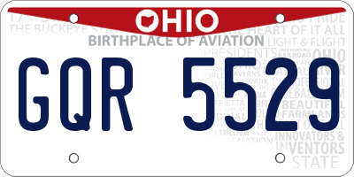 OH license plate GQR5529