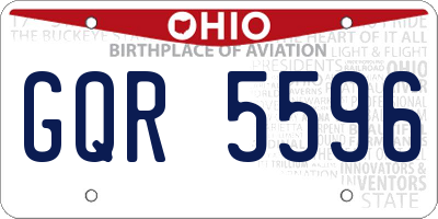 OH license plate GQR5596