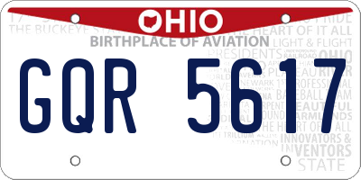 OH license plate GQR5617