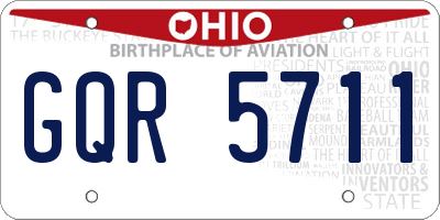 OH license plate GQR5711