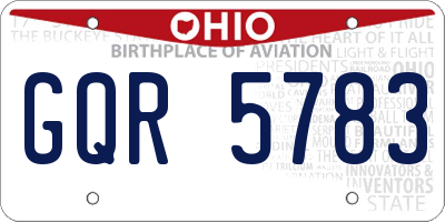 OH license plate GQR5783