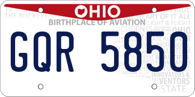 OH license plate GQR5850