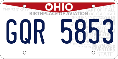 OH license plate GQR5853