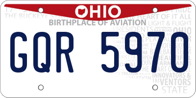OH license plate GQR5970