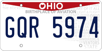 OH license plate GQR5974