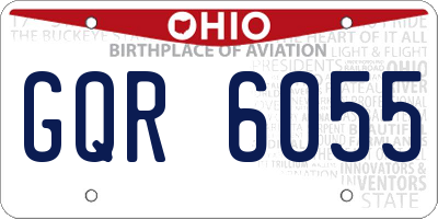OH license plate GQR6055