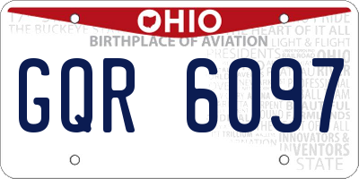 OH license plate GQR6097