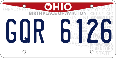 OH license plate GQR6126