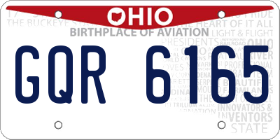 OH license plate GQR6165