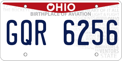 OH license plate GQR6256