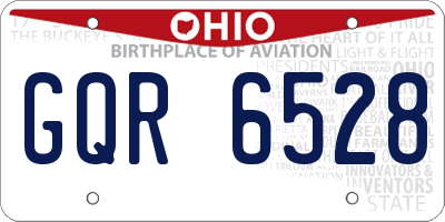 OH license plate GQR6528