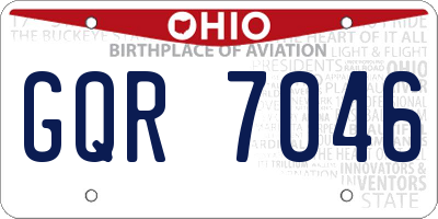 OH license plate GQR7046