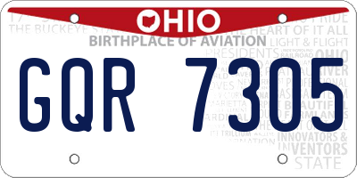 OH license plate GQR7305