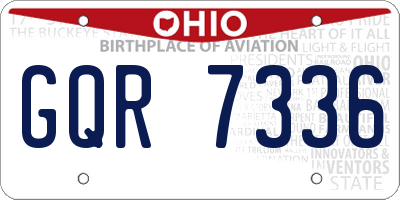 OH license plate GQR7336