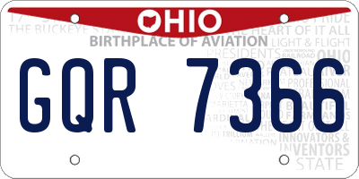OH license plate GQR7366