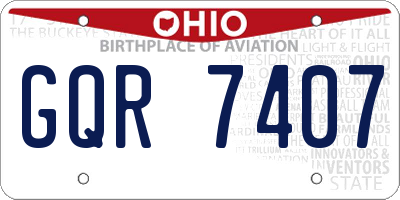 OH license plate GQR7407
