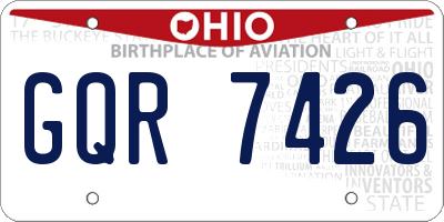 OH license plate GQR7426