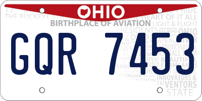 OH license plate GQR7453
