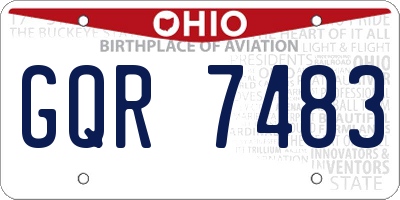 OH license plate GQR7483