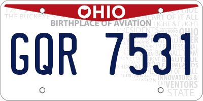 OH license plate GQR7531