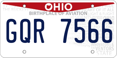 OH license plate GQR7566