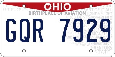 OH license plate GQR7929