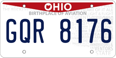 OH license plate GQR8176