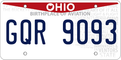 OH license plate GQR9093