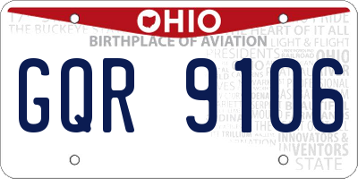 OH license plate GQR9106