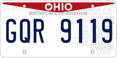 OH license plate GQR9119