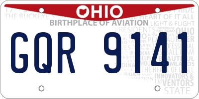 OH license plate GQR9141