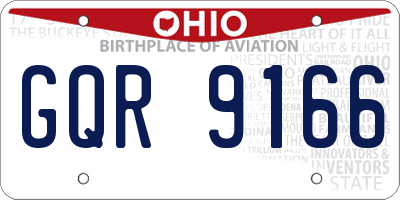 OH license plate GQR9166