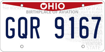 OH license plate GQR9167