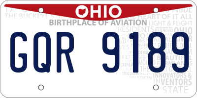 OH license plate GQR9189