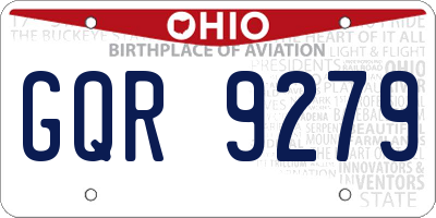 OH license plate GQR9279