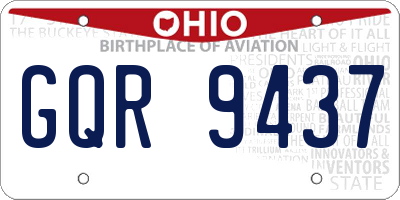 OH license plate GQR9437