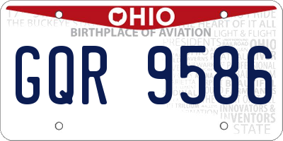 OH license plate GQR9586