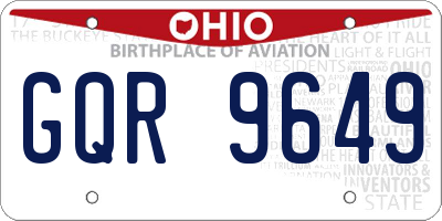OH license plate GQR9649