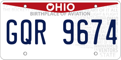 OH license plate GQR9674