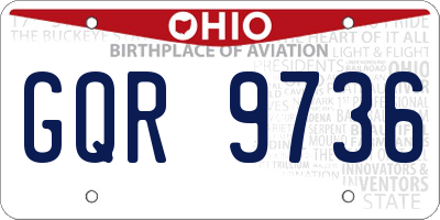 OH license plate GQR9736