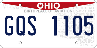 OH license plate GQS1105