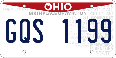 OH license plate GQS1199