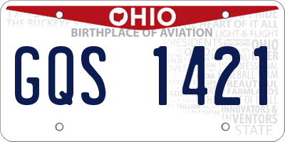 OH license plate GQS1421